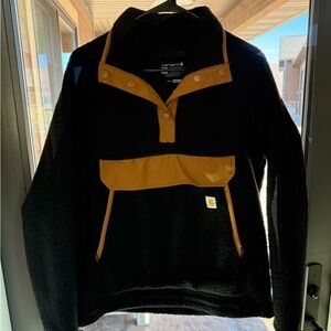 Carhartt Black and Tan Fleece Jacket